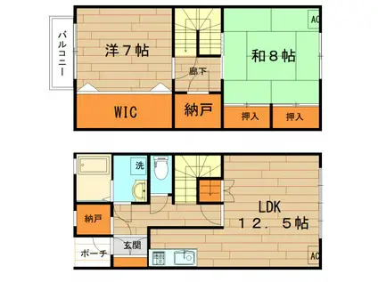 フォレストイン(2LDK/1階)の間取り写真