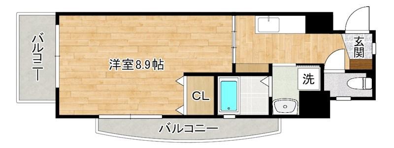 アンシャール(1K/5階)の間取り写真