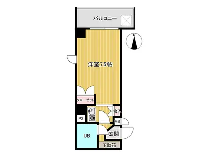 アルファ桜町(1K/6階)の間取り写真