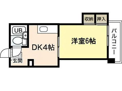 第8佐野ビル(1K/4階)の間取り写真