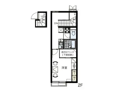 レオパレスフジサキIII(1K/2階)の間取り写真