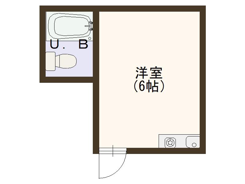 八坂ハイツ(ワンルーム/3階)の間取り写真