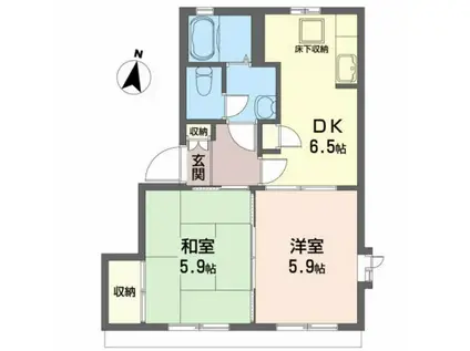 ラ・セレサ(2DK/1階)の間取り写真