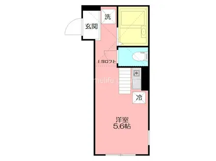 プライムテラス東海大学前II(ワンルーム/2階)の間取り写真