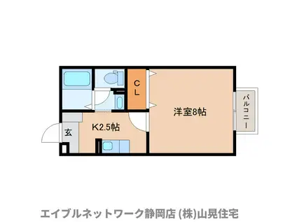 ドエル・シン(1K/1階)の間取り写真