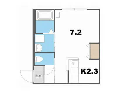 LIEN KITAHIROSHIMA I(1K/3階)の間取り写真