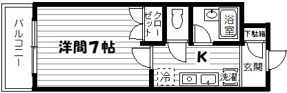 スターリーヒル(1K/5階)の間取り写真