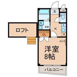 コーポ桜井 A(1K/1階)の間取り写真