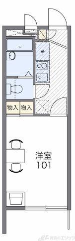 レオパレスウィニングロード(1K/1階)の間取り写真