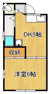 コンフォース皿倉I(1DK/3階)の間取り写真