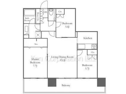 ワテラスタワーレジデンス(3LDK/31階)の間取り写真