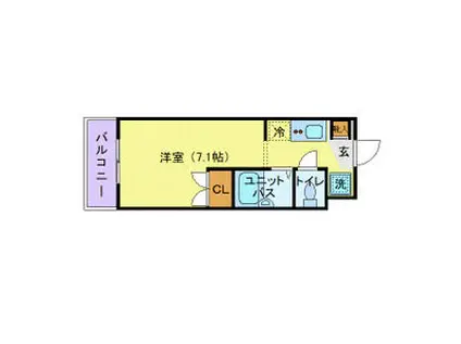 スチューデントハイツ代々木上原(ワンルーム/1階)の間取り写真