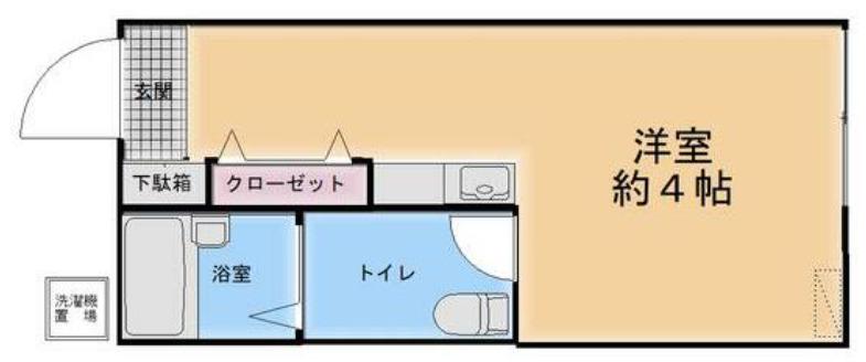 トーイツアパート(ワンルーム/2階)の間取り写真