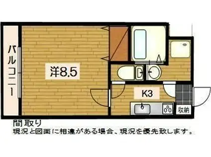 D-FELLOW(1K/2階)の間取り写真