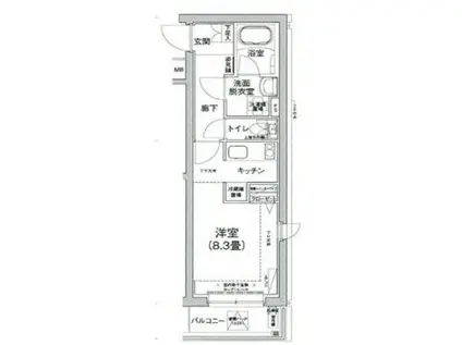 アイル グランデ池袋ノース(ワンルーム/2階)の間取り写真