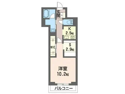 ルーチェ VII(1SK/3階)の間取り写真
