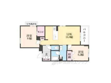 新清館3(2LDK/3階)の間取り写真