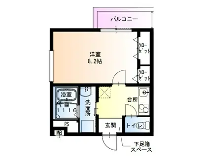 フジパレス宝塚光明町(1K/1階)の間取り写真