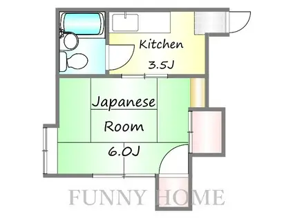 小川ハイツ(1K/2階)の間取り写真