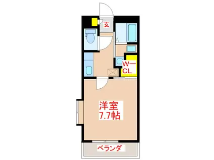 カンパーナ真砂(1K/5階)の間取り写真