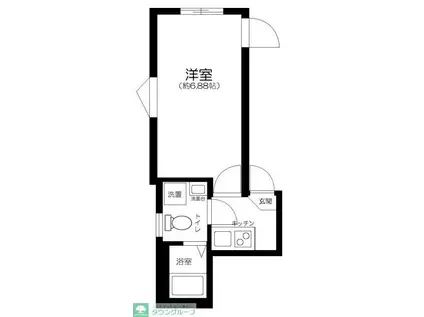 レジデンス青井(1K/2階)の間取り写真