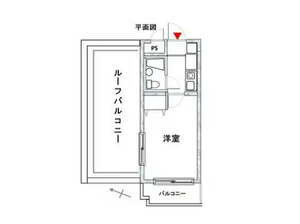 クリオ玉川学園壱番館(1K/2階)の間取り写真