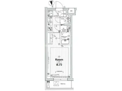 メイクス品川戸越パークプレイス(1K/5階)の間取り写真