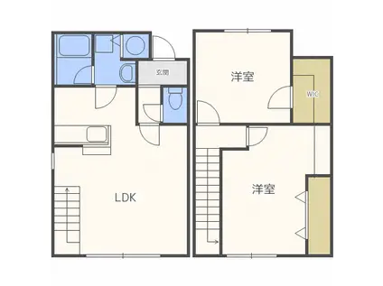 TS山の手(2LDK/2階)の間取り写真