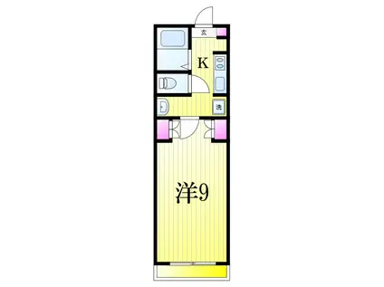 ヒルデンスハイム(1K/1階)の間取り写真