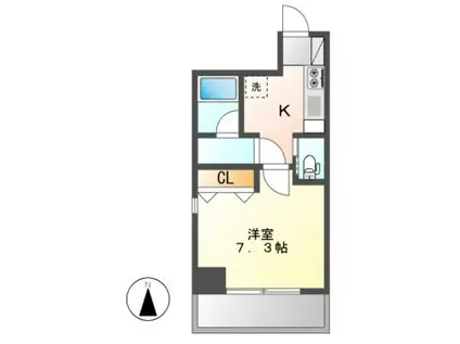 プルクラ今池(1K/6階)の間取り写真