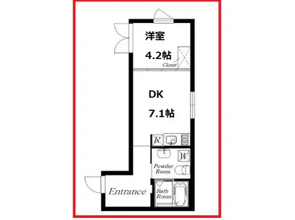 アレーロ千石(1DK/2階)の間取り写真