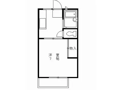 アルグレイ II(1K/1階)の間取り写真