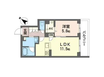 アンビシア(1LDK/3階)の間取り写真