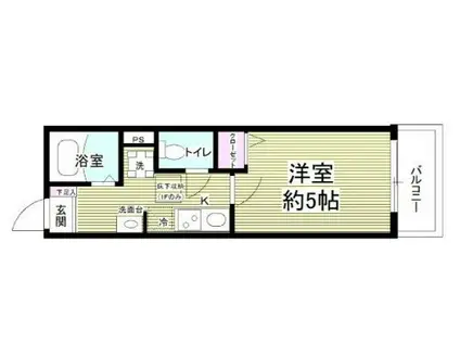 ラフィーヌ雅(1K/2階)の間取り写真