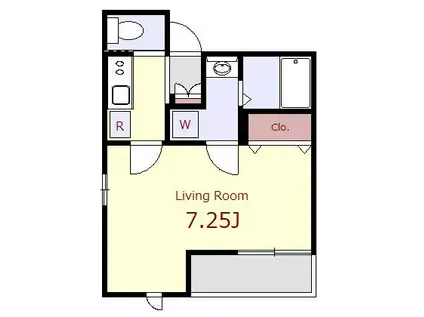 パーチェ赤羽(1K/2階)の間取り写真