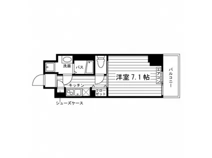 BPRレジデンス町田(1K/2階)の間取り写真