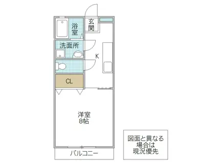 メゾンド常陽710 A棟(1K/2階)の間取り写真