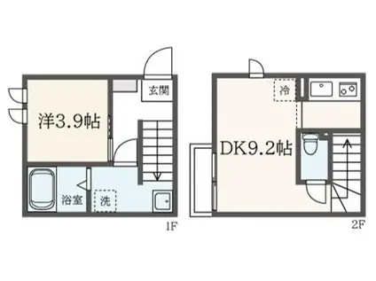 メゾン・ド・ボヌール(1DK/1階)の間取り写真