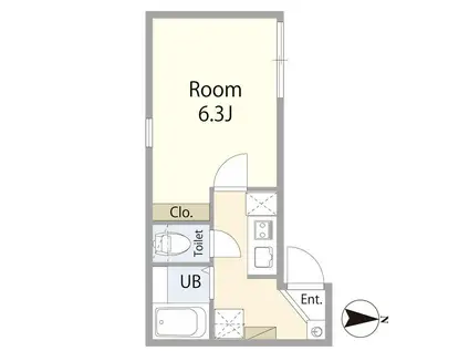 TIGRE UMEJIMA(1K/4階)の間取り写真