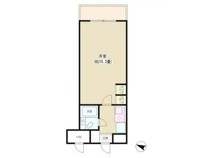 ピュアハイム本田(1K/3階)の間取り写真