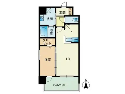 マジェスティ赤坂(1LDK/7階)の間取り写真