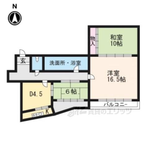 グランフォルム京都御所南(3LDK/8階)の間取り写真
