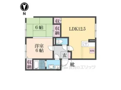 ライフガーデン1(2LDK/1階)の間取り写真