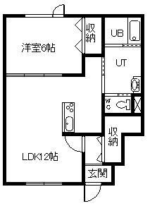 IL SOLE BIEI HANAZONO(1LDK/1階)の間取り写真