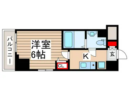 N-STAGE MISATO(1K/2階)の間取り写真