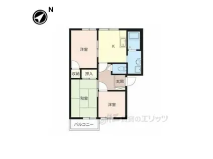 ボナール高塚台B棟(3K/1階)の間取り写真