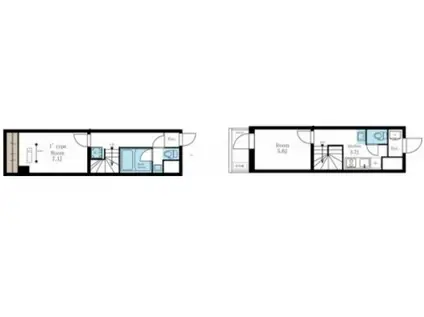 アイディ御殿山ヒルズファースト(2K/B1階)の間取り写真