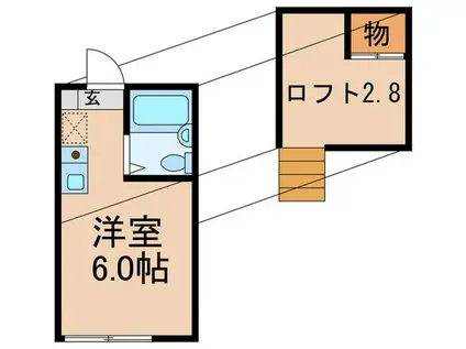 MY PLAN R(ワンルーム/2階)の間取り写真