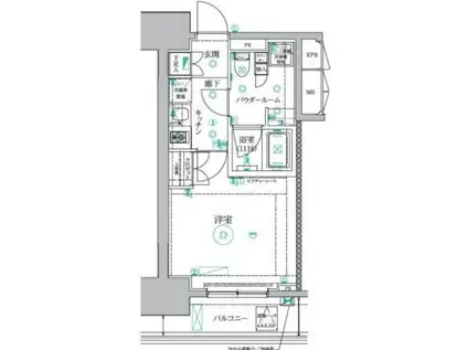 セジョリ西早稲田(1K/7階)の間取り写真