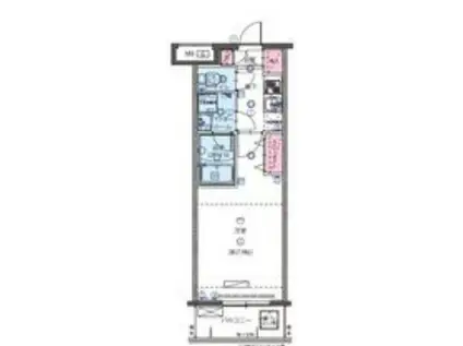 リヴシティ今池(1K/6階)の間取り写真